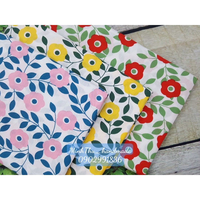 VẢI TWILL THÔ COTTON HOA SẮC MÀU BẮT MẮT