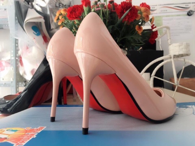 Giày cao gót Calla đế đỏ nude 9-10p | BigBuy360 - bigbuy360.vn