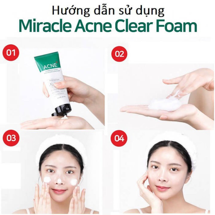 [CHÍNH HÃNG] Sữa Rửa Mặt Giảm Mụn Và Làm Sạch Da Some By Mi AHA-BHA-PHA 30 Days Miracle Acne Clear Foam 100ml