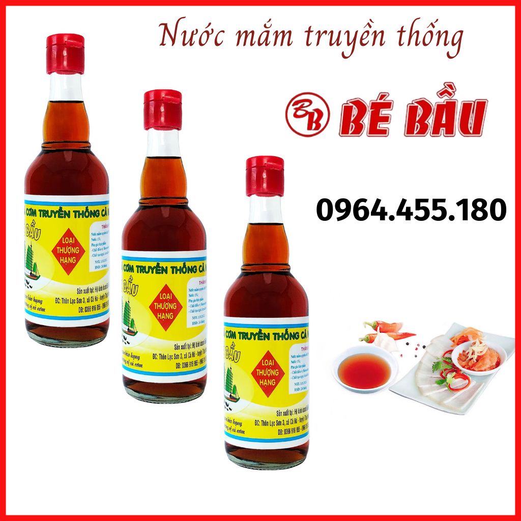 3 Chai Nước Mắm Bé Bầu Loại Thượng Hạng