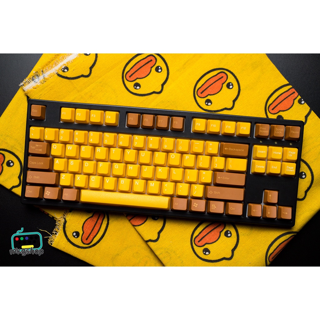 Bộ keycap nâu vàng OEM doubleshot nút bàn phím cơ