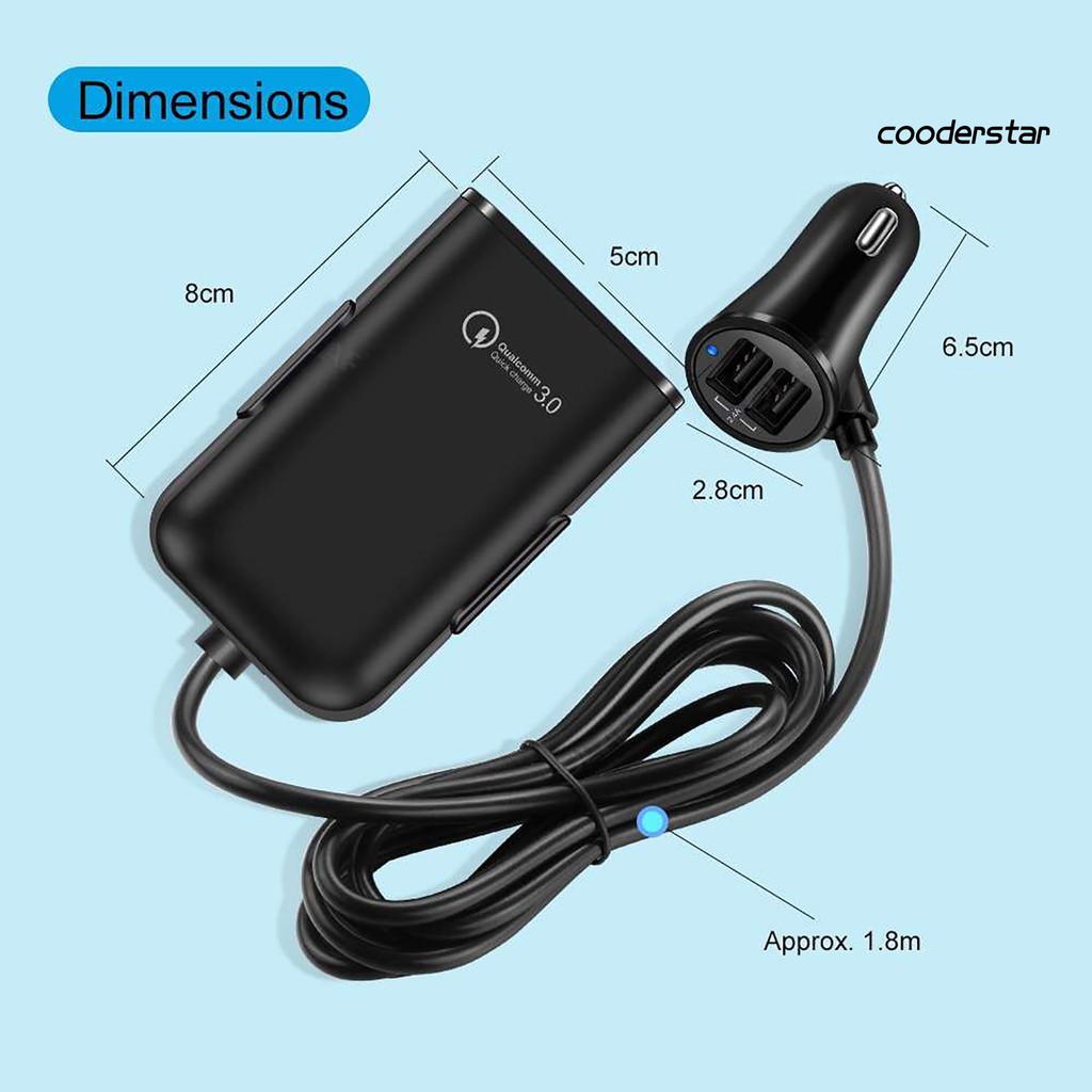 Củ Sạc Nhanh C Skinfood 4 Cổng Usb 60w 8a Qc3.0 Cho Iphone