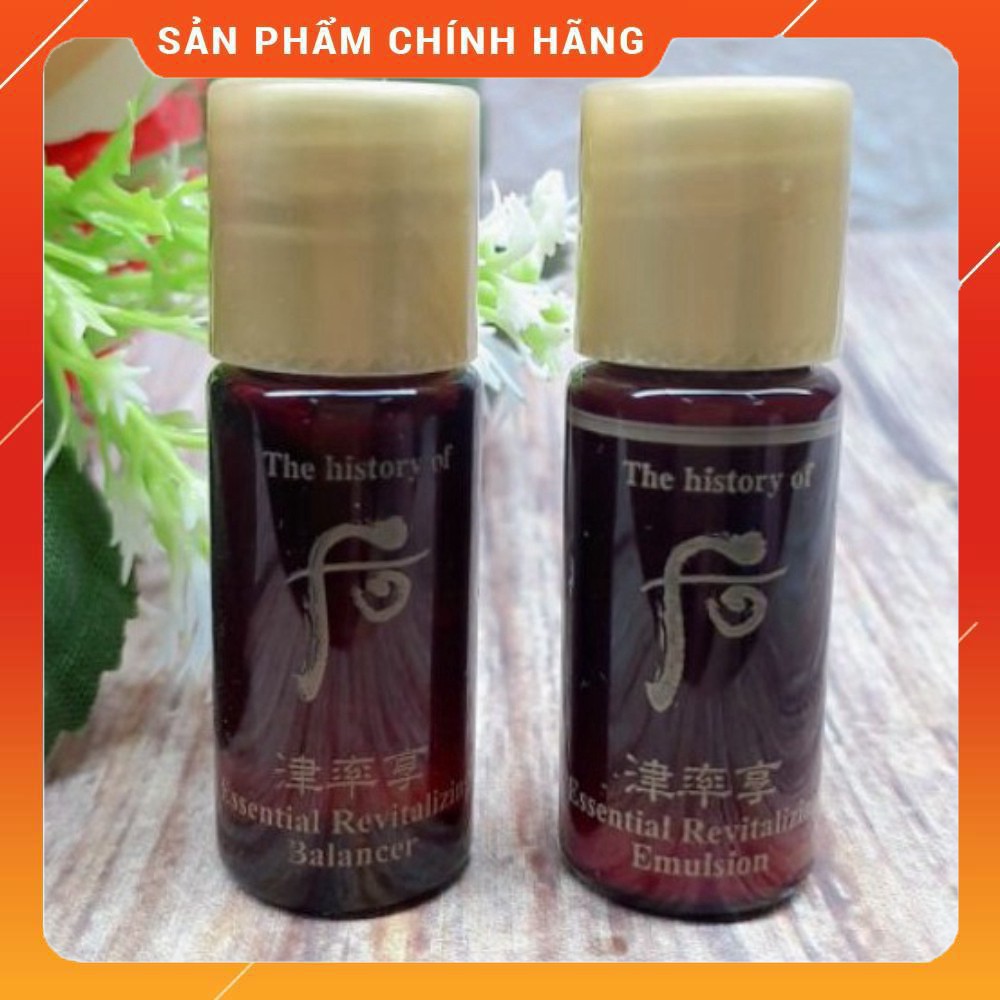 Cặp Nước Hoa Hồng Và Sữa Dưỡng Đồng Y Cung Cấp Tân Dịch Cho Da Tươi Trẻ Whoo Đỏ 5ml