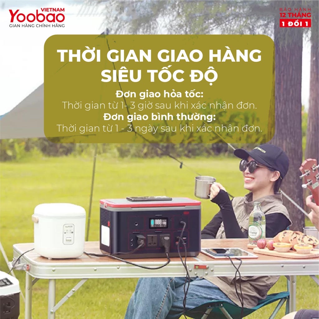 Trạm sạc dự phòng 150000mAh Yoobao EN500S Sạc nhanh PD60W 220V/500W