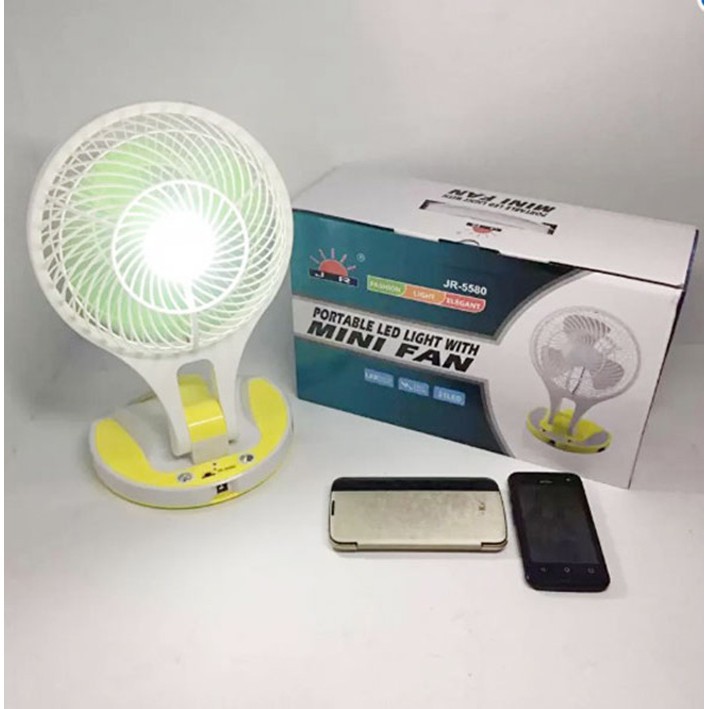 QUẠT SẠC ĐIỆN KIÊM ĐÈN PIN MINI FAN 5580