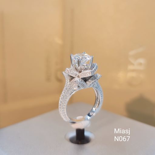 Nhẫn nữ bạc Ý S925 MiASJ N067 nạm đá cao cấp, sang trọng, lung linh