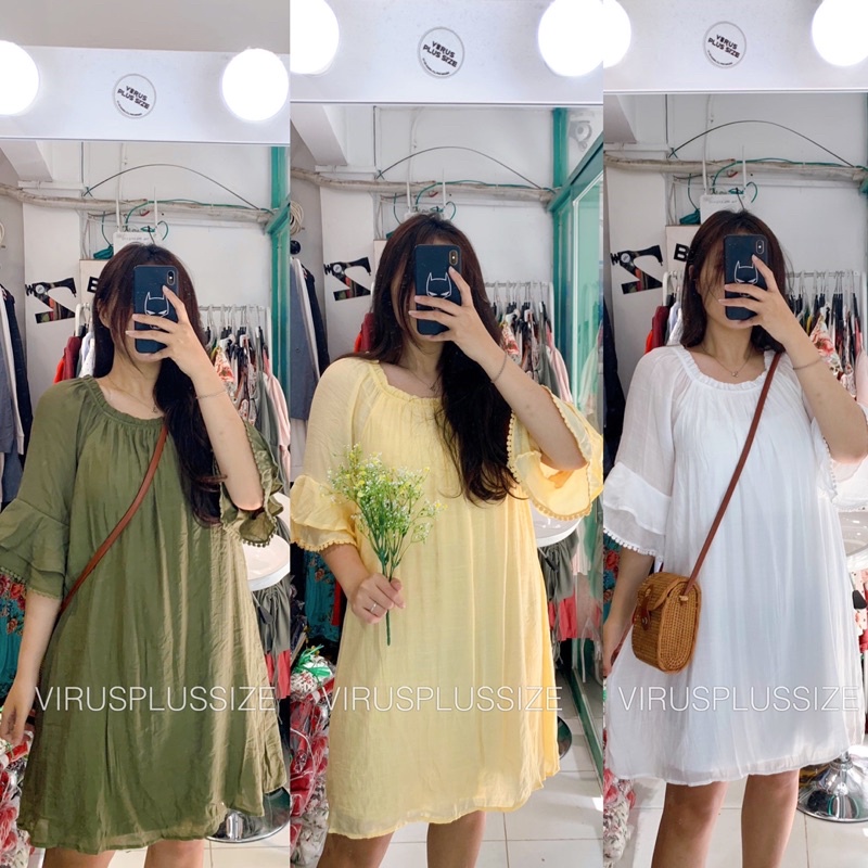 [virusplussize]Đầm bigsize NAIF form suông
