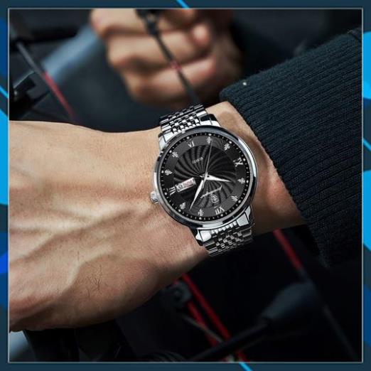 Đồng Hồ Nam Chính Hãng HW GOEDAGAR P827 Thiết Kế Dây Thép Cao Cấp - Chống Nước - Có Lịch HIWATCH | BigBuy360 - bigbuy360.vn