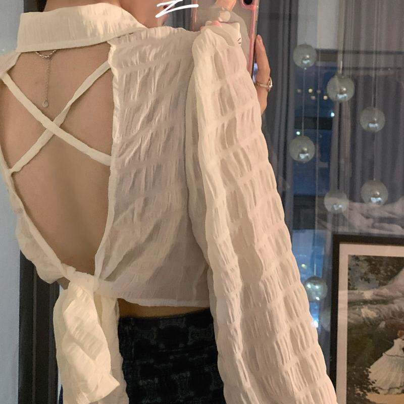 ÁO SƠ MI DÂY CHÉO LƯNG