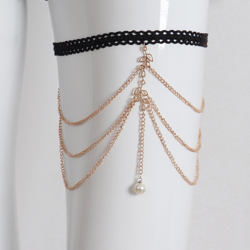 Dây Mắt Xích Đeo Đùi Nhiều Lớp Phong Cách Bohemia Gợi Cảm Cho Nữ