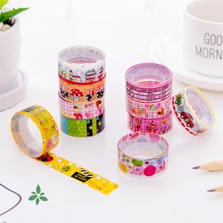 Cuộn băng dính in hình dễ thương - dán ảnh trang trí - băng dính washi trang trí - mẫu ngẫu nhiên