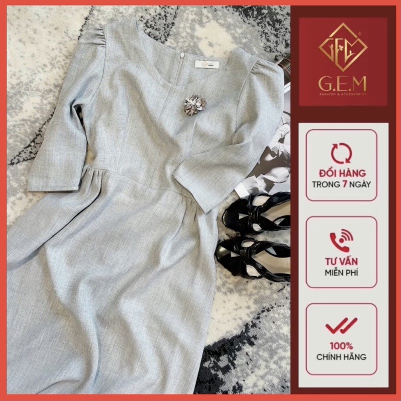 Đầm xoè nữ - váy thiết kế GEM877 tặng kèm phụ kiện cài váy xinh xắn đủ size mẫu đẹp hợp thời trang GEM.VN
