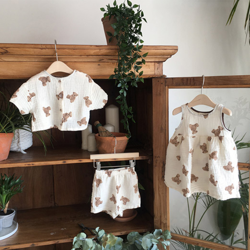 Bộ áo tay ngắn và quần đùi cho bé trai/ Đầm xinh xắn cho bé gái