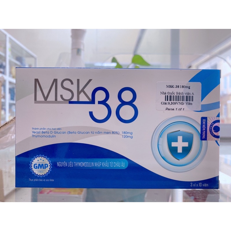 Thực phẩm bảo vệ sức khoẻ, tăng miễn dịch tăng sức đề kháng MSK38 - Hộp 30viên
