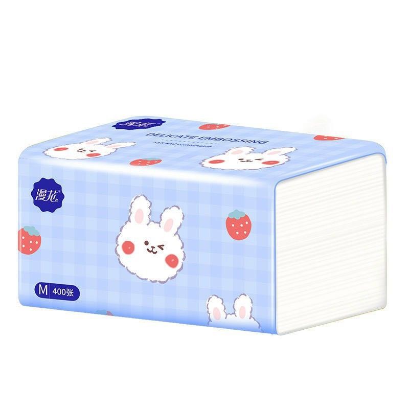 Giấy ăn cao cấp CHEERFUL nội địa Trung thùng 20 gói rút siêu dai - Thùng 40 gói Giấy Ăn Thỏ Trắng