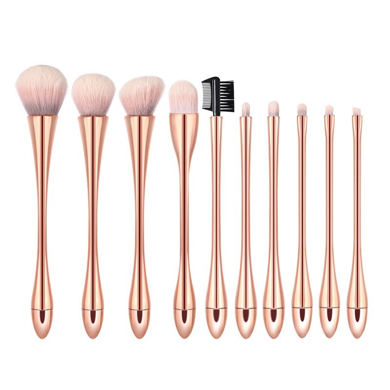 Cọ Trang Điểm Hồng vàng 10 Cây Siêu Mềm Mại