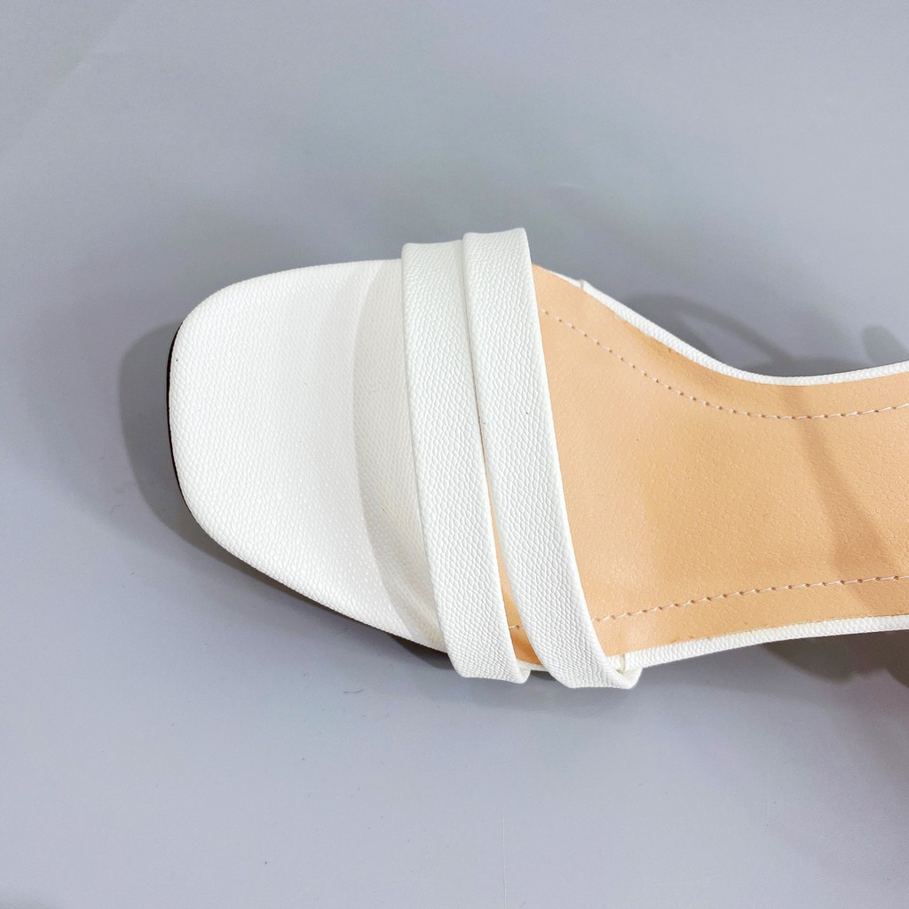 Sandal cao gót nữ GÓT XINH GD19 quai ngang da mềm đế trụ mika trong cao 5cm