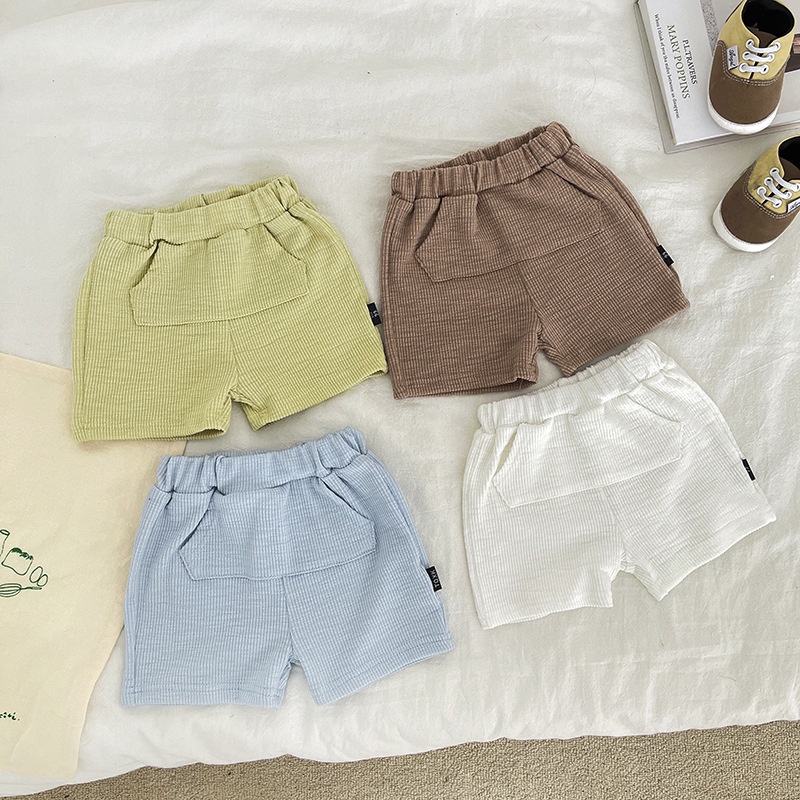 Bộ Quần Short Và Áo Thun Cotton Ngắn Tay Hình Gấu Dễ Thương Cho Bé