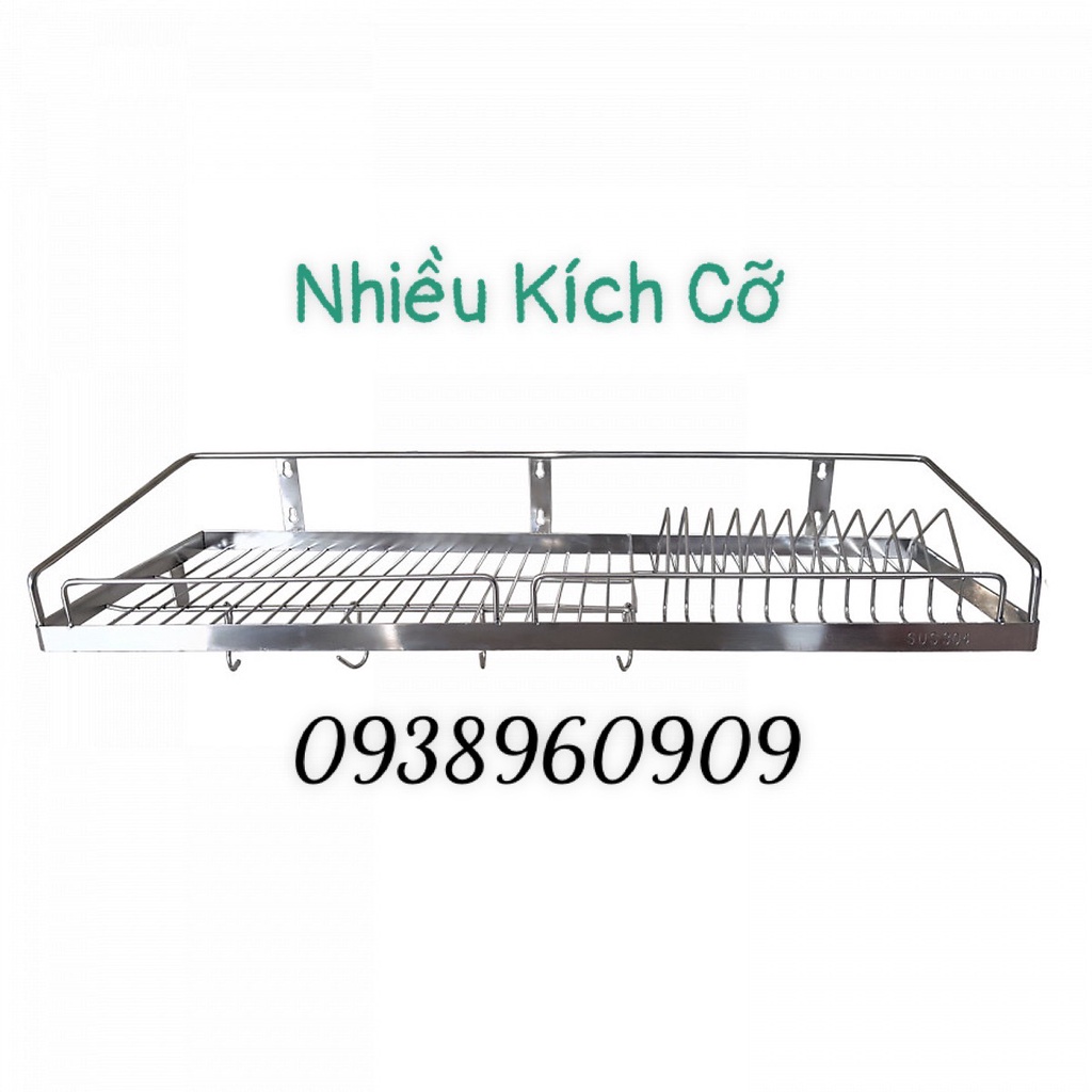 Kệ Treo Chén Bát 1 Tầng Inox 304 Cao Cấp - Kệ Chén Inox 1 Tầng Treo Tường Nhà Bếp