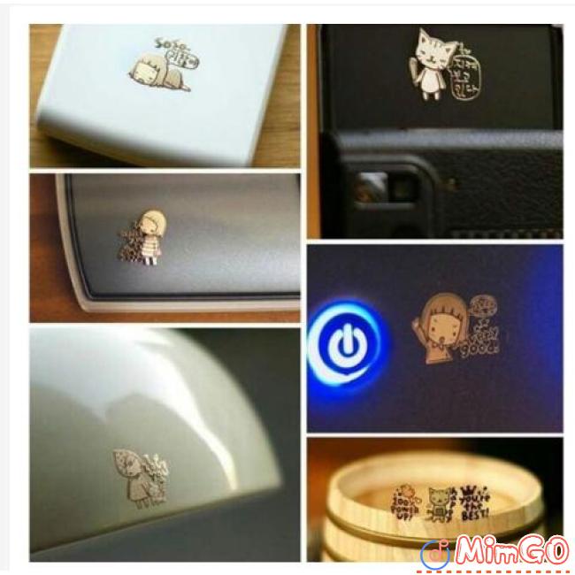 Miếng dán mạ vàng 24k chống bức xạ trang trí máy tính/ điện thoại