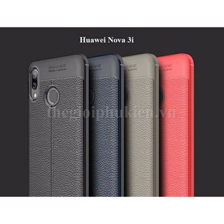 Ốp lưng Huawei Nova 3i silicon giả da, chống sốc Auto Focus