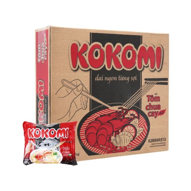 Thùng mì Kokomi tôm chua cay