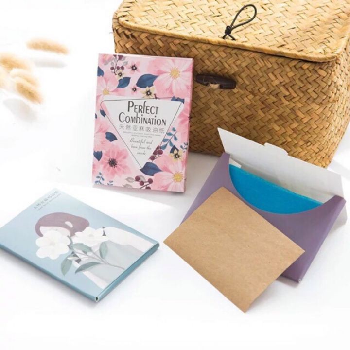 Giấy thấm dầu chính hãng Maycreate nội địa - Giấy thấm dầu hộp 50 tờ