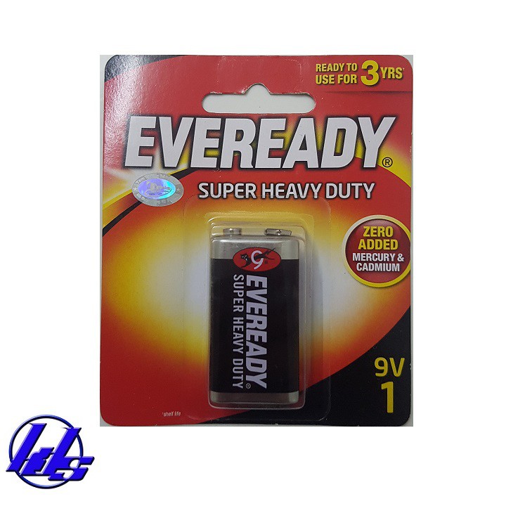 Pin vuông 9V Eveready 6F22 - Vỉ 1 viên