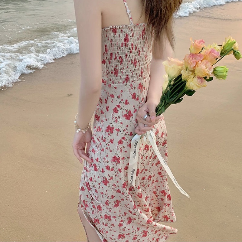 Đầm Hoa Thời Trang Mùa Hè Hàn Quốc Lãng Mạn Cho Nữ