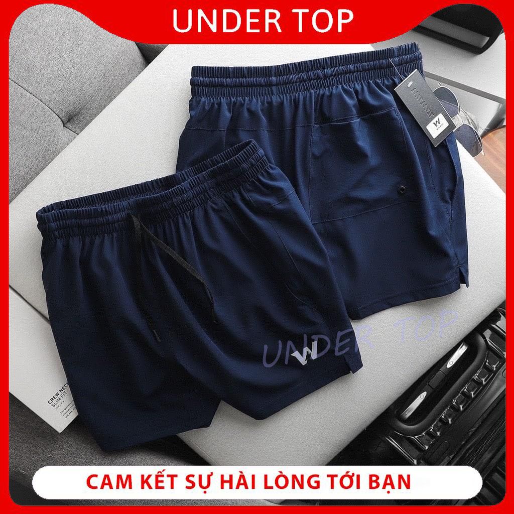 Quần short nam ngắn mặc nhà, quần đùi nam W vải dù gió nhẹ mát cân nặng từ 40-90kg nhiều màu - UNDERTOP