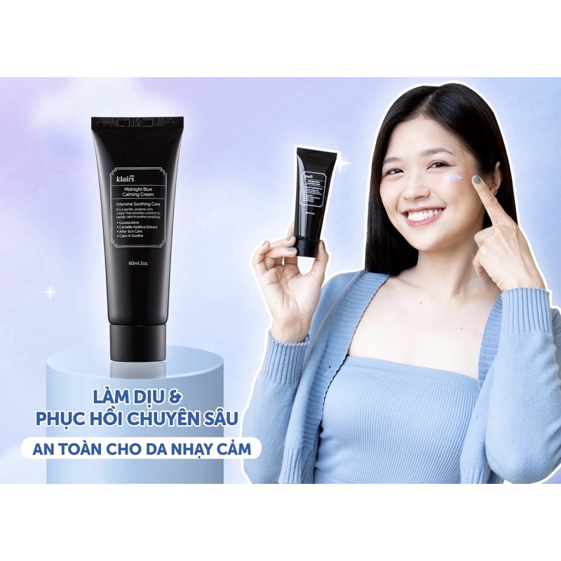 Kem Dưỡng Phục Hồi Da Klairs Midnight Blue Calming Cream Chính Hãng Mẫu Mới