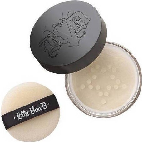 (Kèm bông phấn) Phấn phủ bột không màu Kat Von D Lock-It Setting Powder Translucent