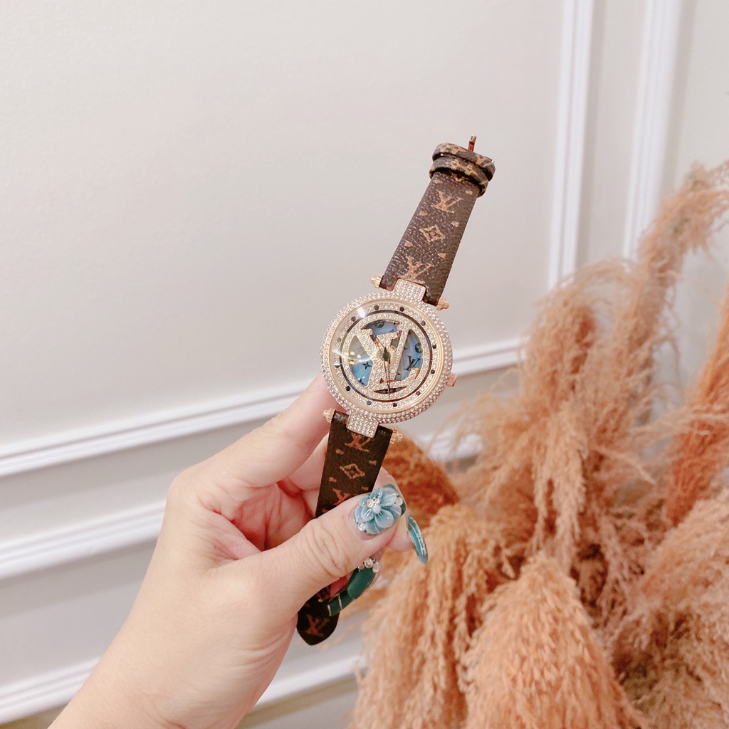 Đồng hồ LV  nữ dây da ko rỉ mặt xoay cao câp bền đẹp siêu hot, chống nước , bảo hành 12 tháng | BigBuy360 - bigbuy360.vn