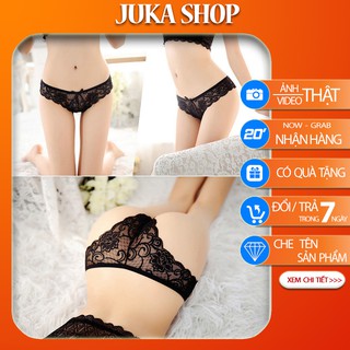 Quần lót lọt khe ren chữ T màu ĐEN gợi cảm (combo 5 cái)