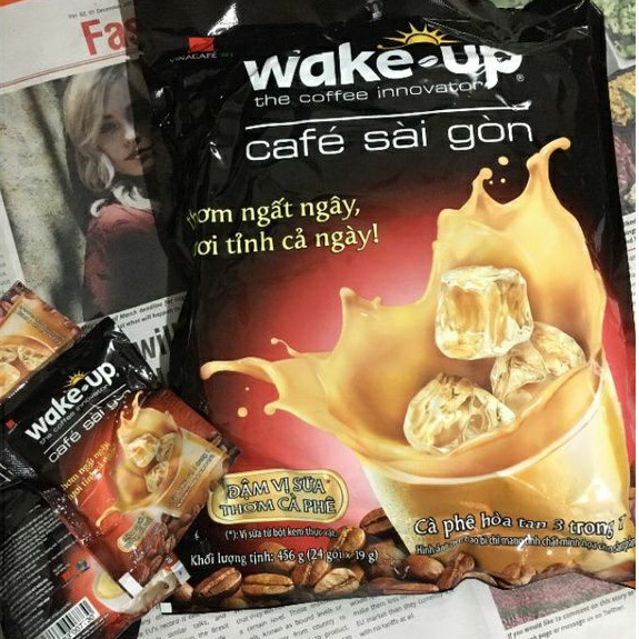 1 bịch 24 gói cà phê sữa Wake up Café Sài Gòn 456g ( 24 gói × 19g)