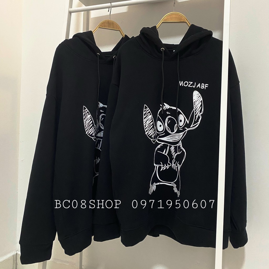 Áo hoodie Nỉ hoạt hình Mozjabf ullzang form rộng 2 Màu Đen Trắng có size BC158 | BigBuy360 - bigbuy360.vn
