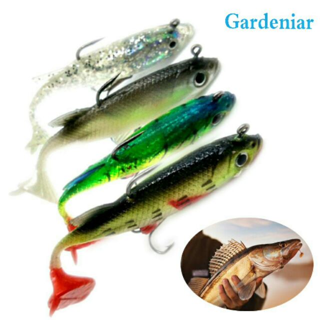 Mồi giả câu cá 8cm 14g có gắn kèm lưỡi câu, mồi mềm có lưỡi 3 tiêu