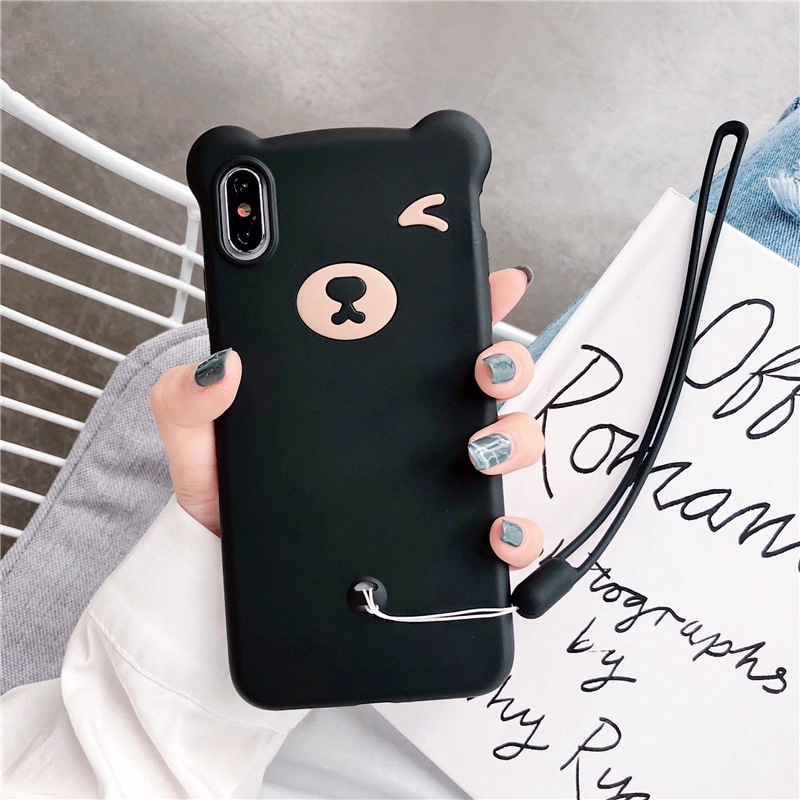 Ốp Lưng Silicone Hình Gấu Đáng Yêu Cho Iphone 8 | BigBuy360 - bigbuy360.vn