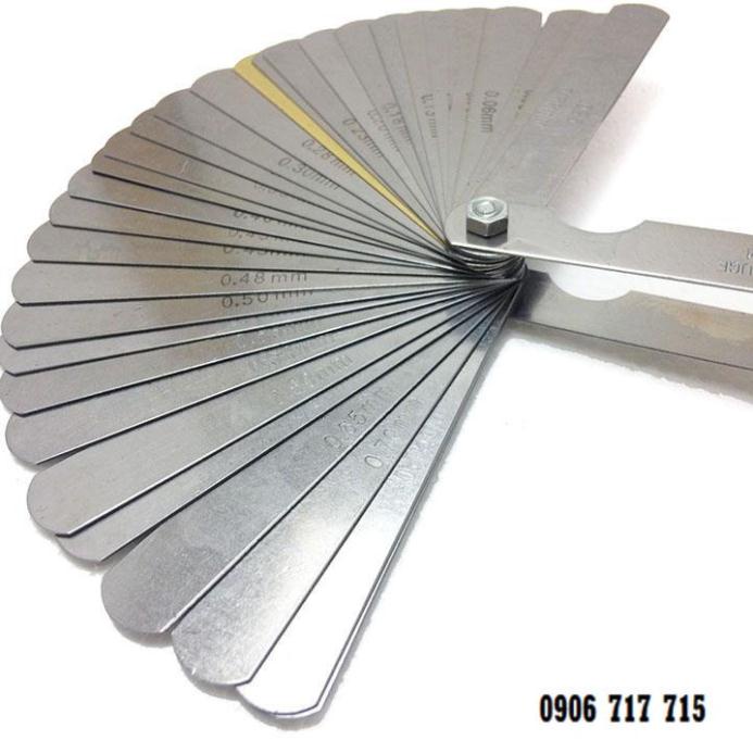 Thước căn lá 32 miếng bằng inox để đo độ dày khe hở