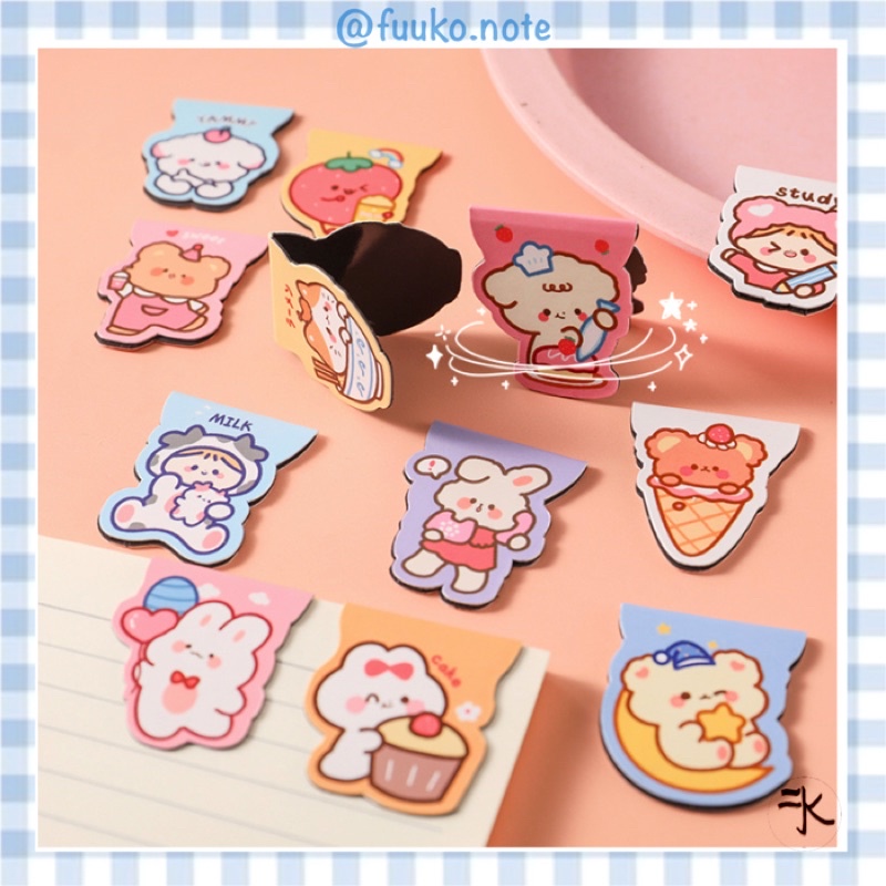 🔻 Kẹp đánh dấu sách nam châm bookmark hoạt hình đáng yêu
