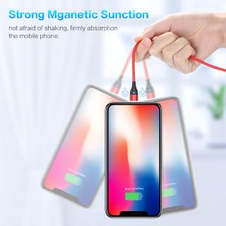 Floveme 3A Fast Charging Magnetic Cable Micro USB Lightning Type-C Cable
