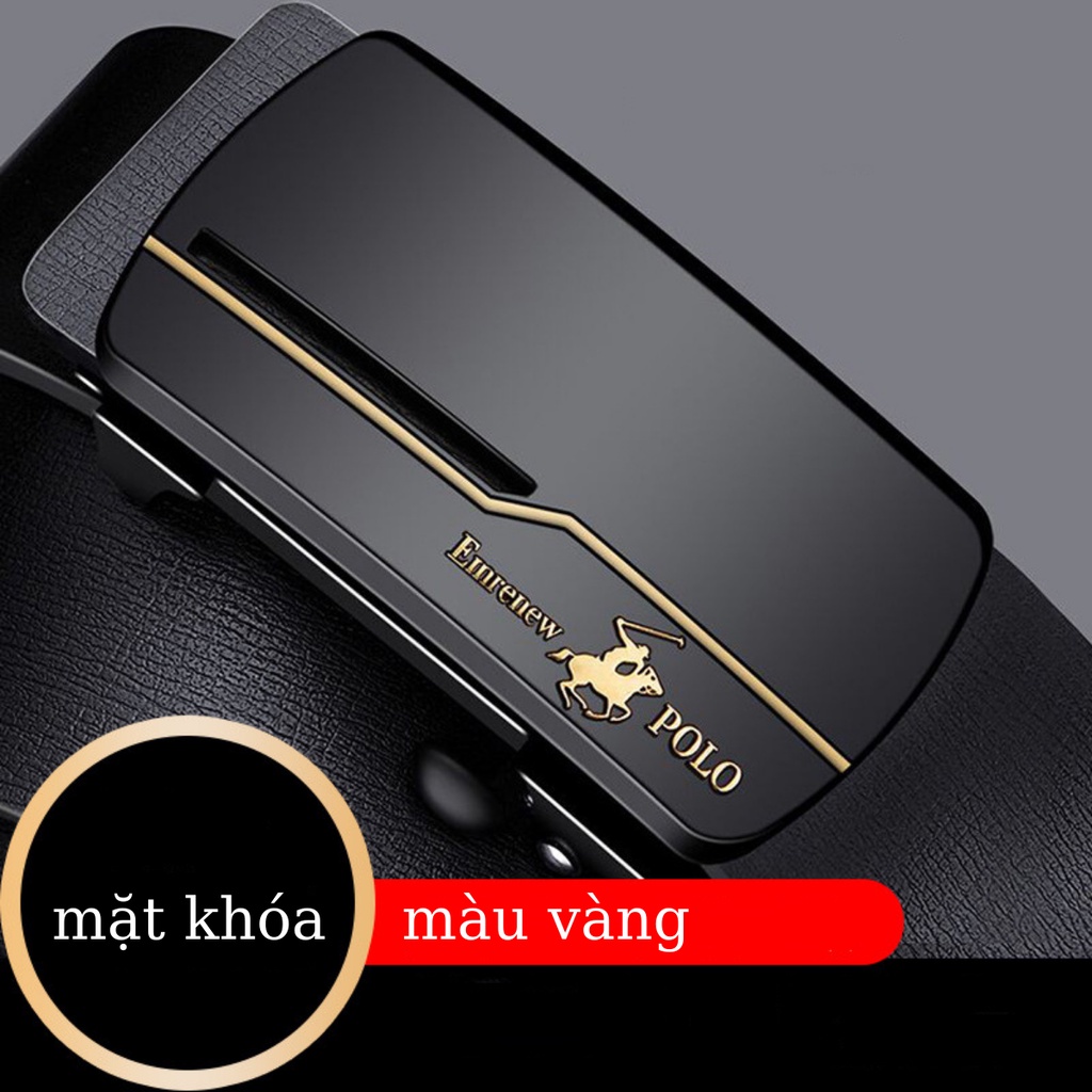 Thắt lưng nam cao cấp, dây nịt nam da bò EMRENEW POLO M3, full hộp