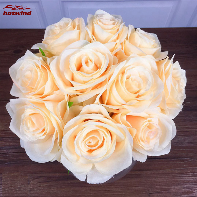 HW Cành Hoa Hồng Giả 9cm Trang Trí Tiệc Cưới