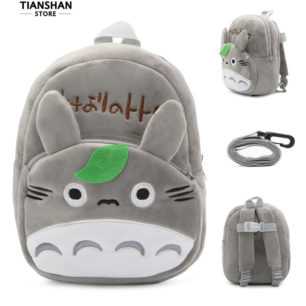 Balo vải nhung hình Totoro kèm dây chống lạc