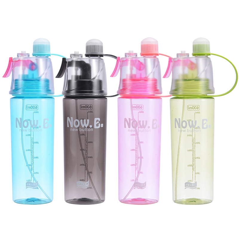 Bình Nước Thể Thao Bằng Nhựa 600Ml Có Vòi Xịt Tiện Dụng