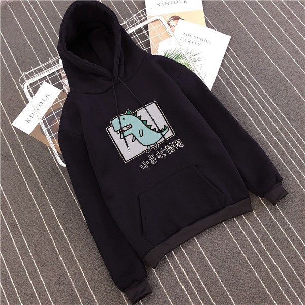 [HN6] Áo Hoodie Cá Sấu Kute Nam/Nữ form rộng tay dài Hàn Quốc có mũ(kèm ảnh thật)