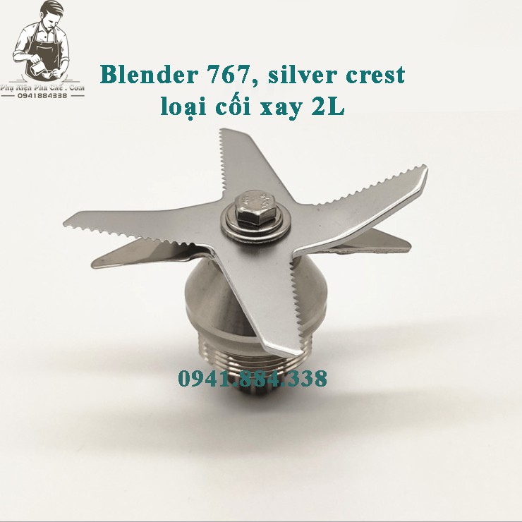 Lưỡi Dao Máy Xay Sinh Tố Công Nghiệp Cối 2L, Blender Silver Crest, 767