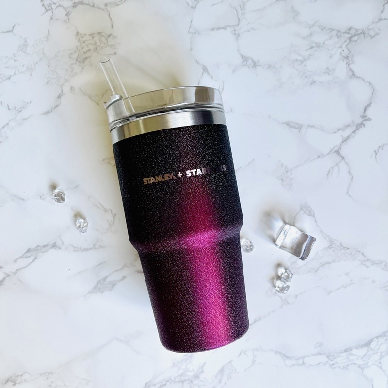 Ly giữ nhiệt Stanley x Starbucks sơn nhám ombre đỏ đen Dung tích 590ml