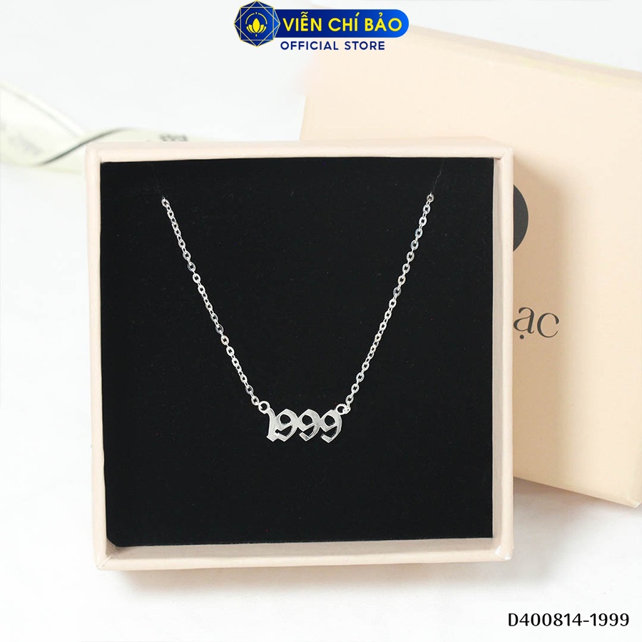 Dây chuyền bạc nam nữ khắc theo năm sinh chất liệu bạc 925 thời trang phụ kiện trang sức Viễn Chí Bảo D400814