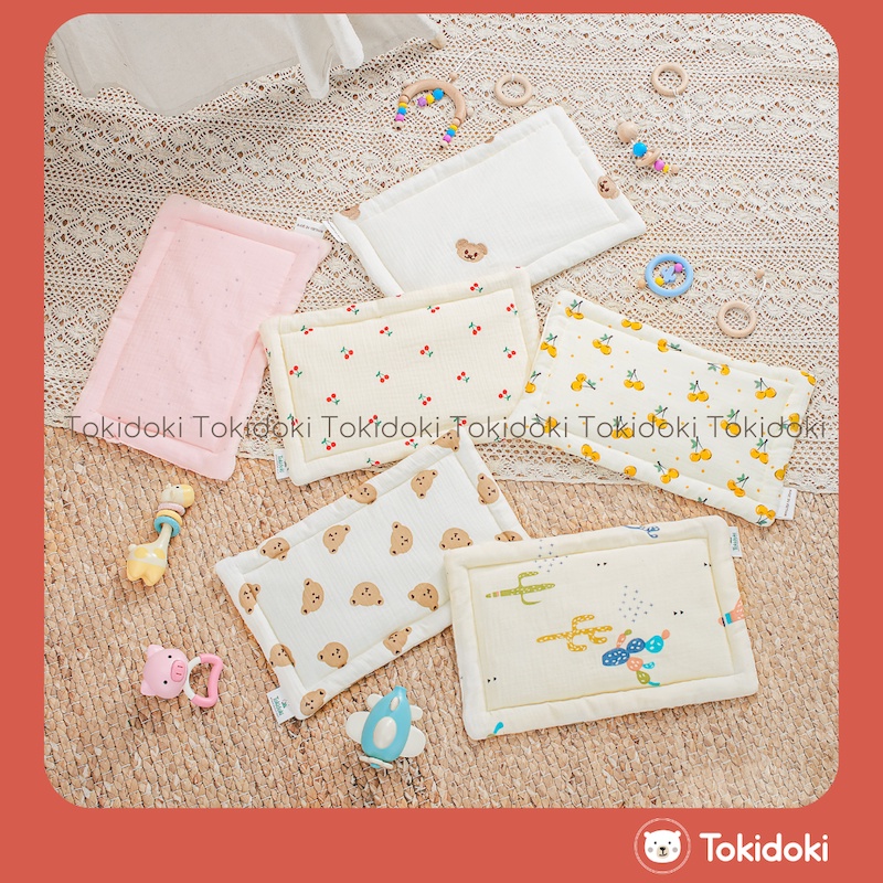 Gối Muslin Chữ Nhật Mỏng TOKIDOKI cho bé 0-3 tháng tuổi